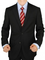 Presidential Giorgio Napoli Men's 2 Button Suit Separates Blazer (36 Short, Black)