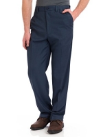 Haggar Men's Cool 18 Flat Front Pants - Heather Blue, Heather Blue, 30X30